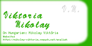 viktoria mikolay business card